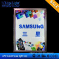 Edgelight super slim led light box display with black silver white color or customized